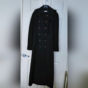 Jennifer Lopez Black 80% Wool Long Coat